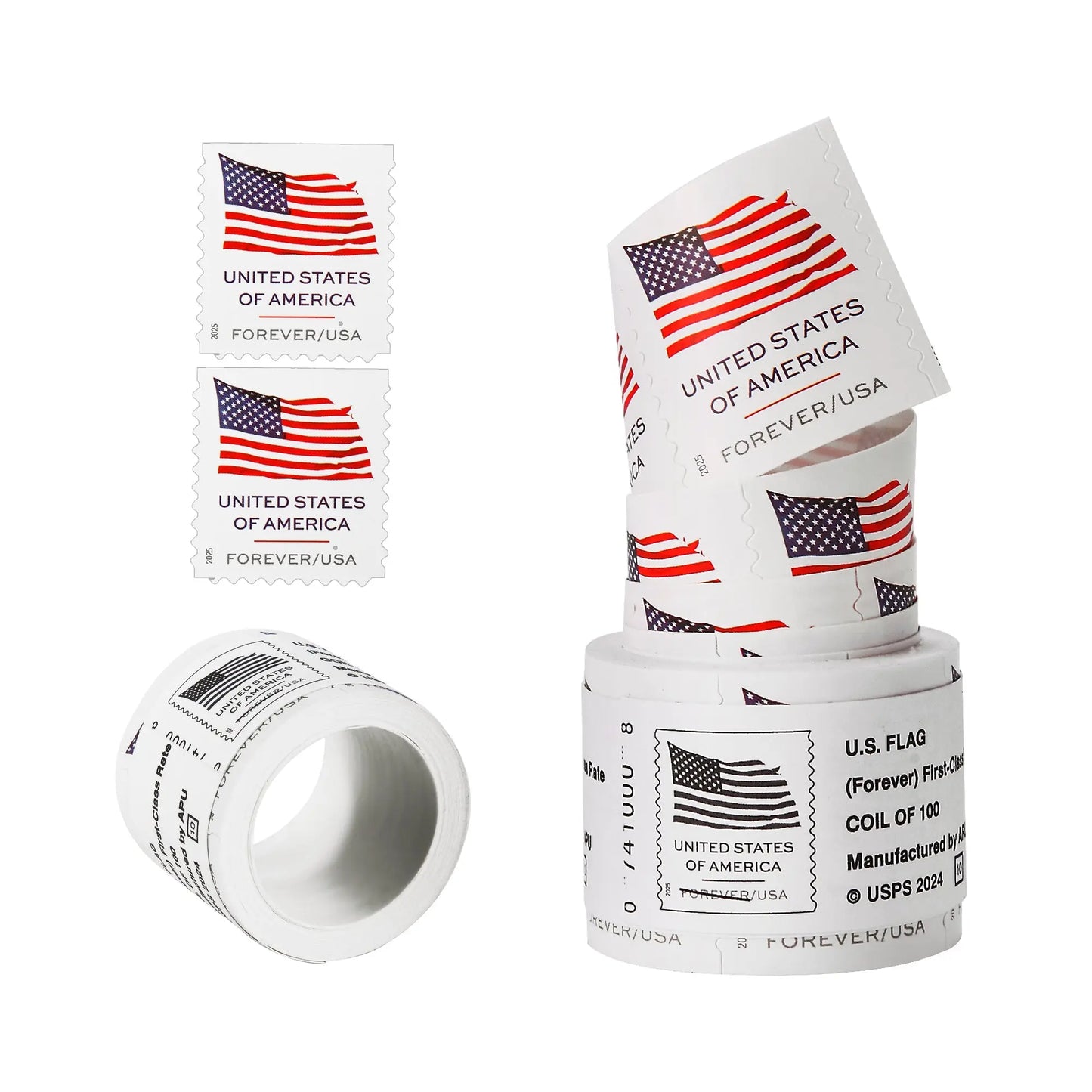 2025 US Flags Booklets / Rolls Forever First Class Postage Stamps USPS