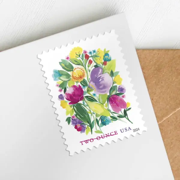 Wedding Blooms Two Ounce Forever Postage Stamps USPS