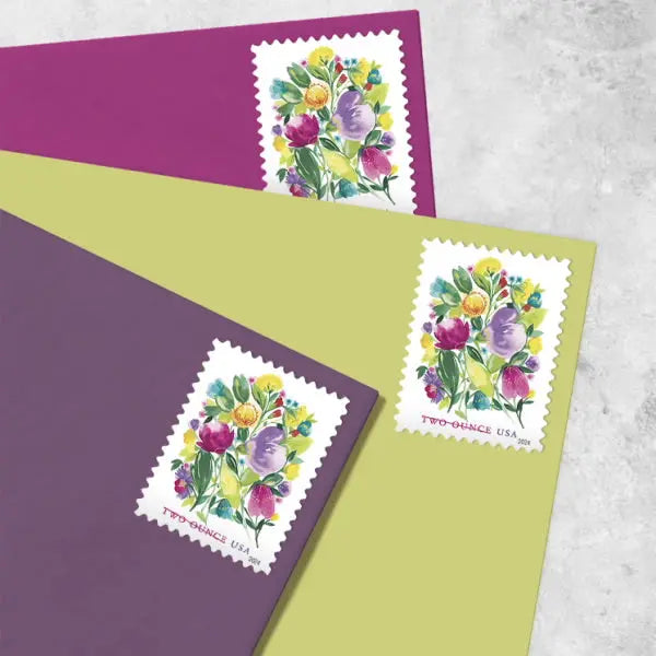 Wedding Blooms Two Ounce Forever Postage Stamps USPS