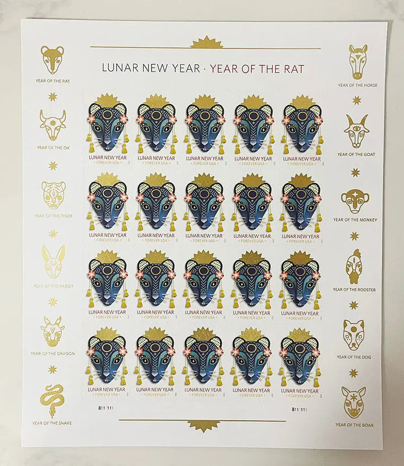 Year of the Rat Celebrates Lunar New Forever Postage Stamps USPS