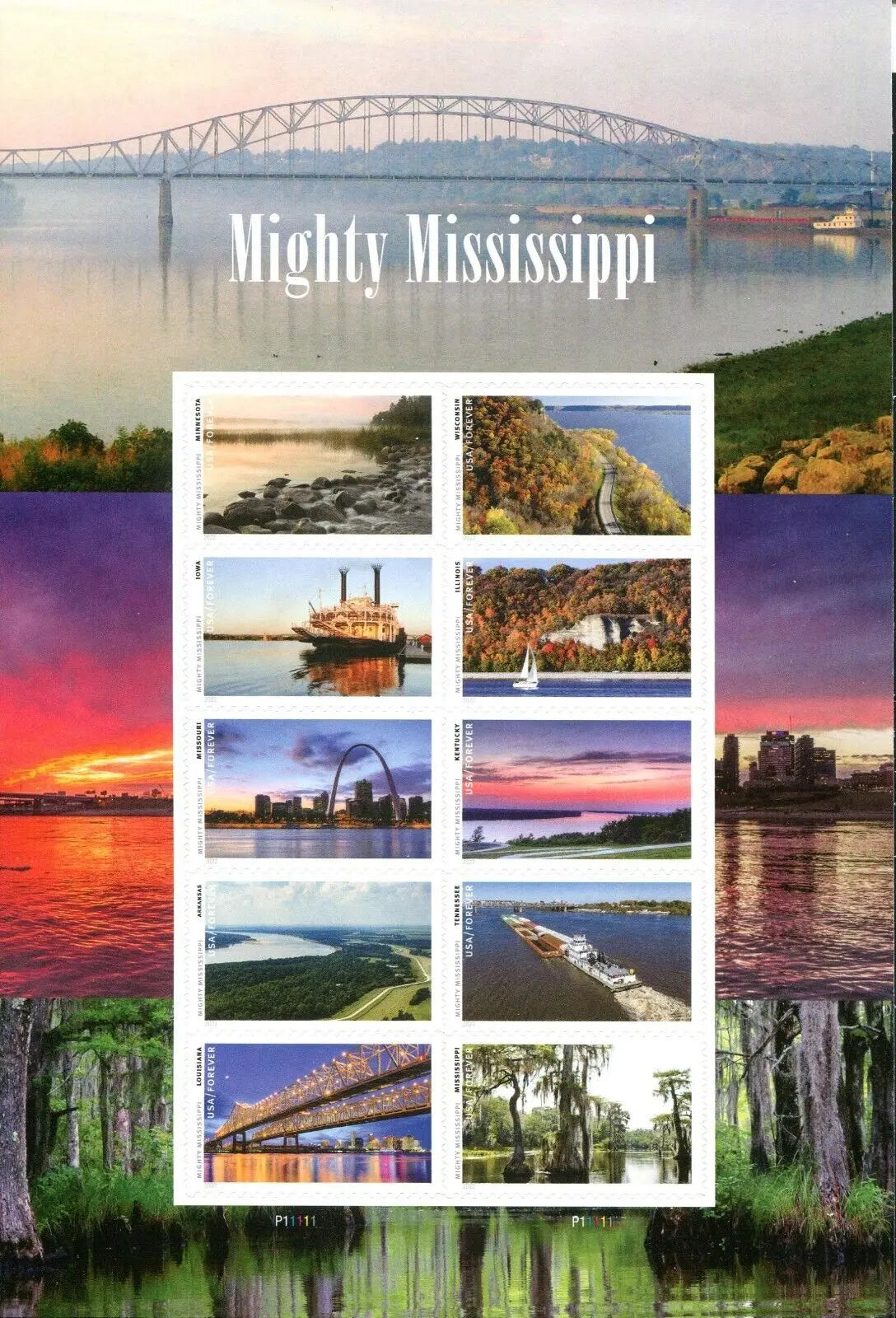 Mighty Mississippi Forever First Class Postage Stamps USPS
