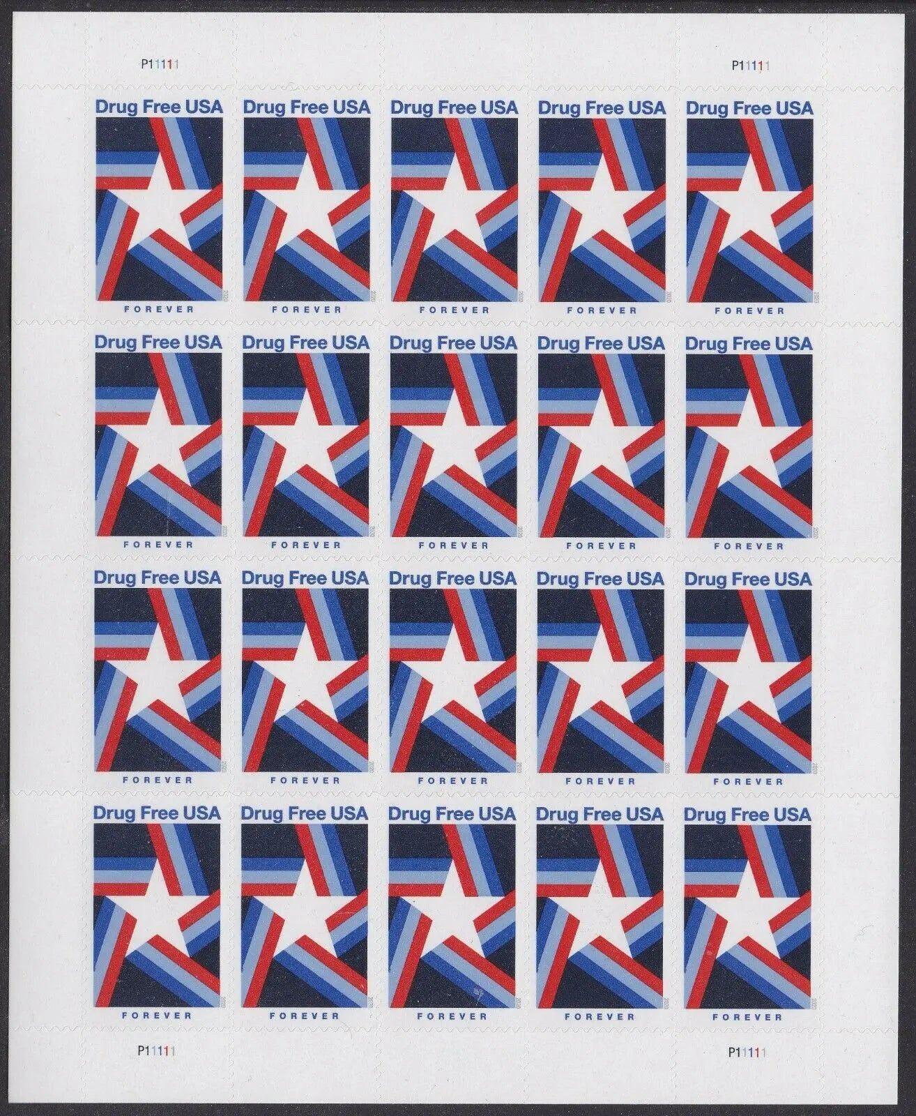 Drug Free Forever Postage Stamps USPS