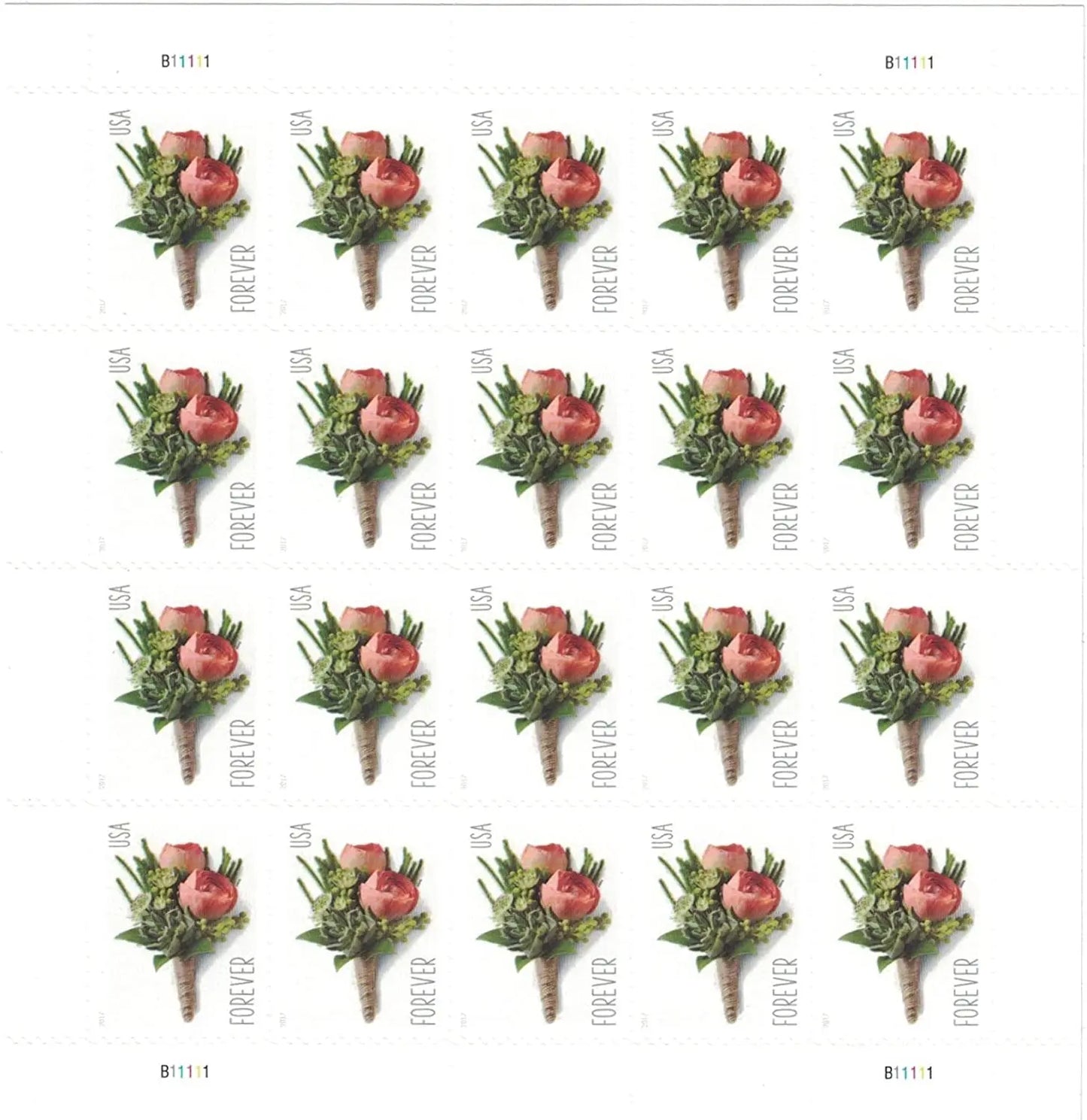 USPS Celebration Boutonniere Forever Postage Stamps USPS