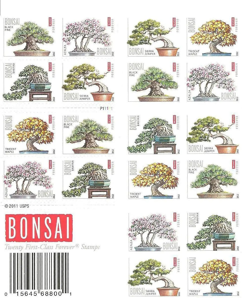 USPS Bonsai Tree Forever First Class Postage Stamps USPS