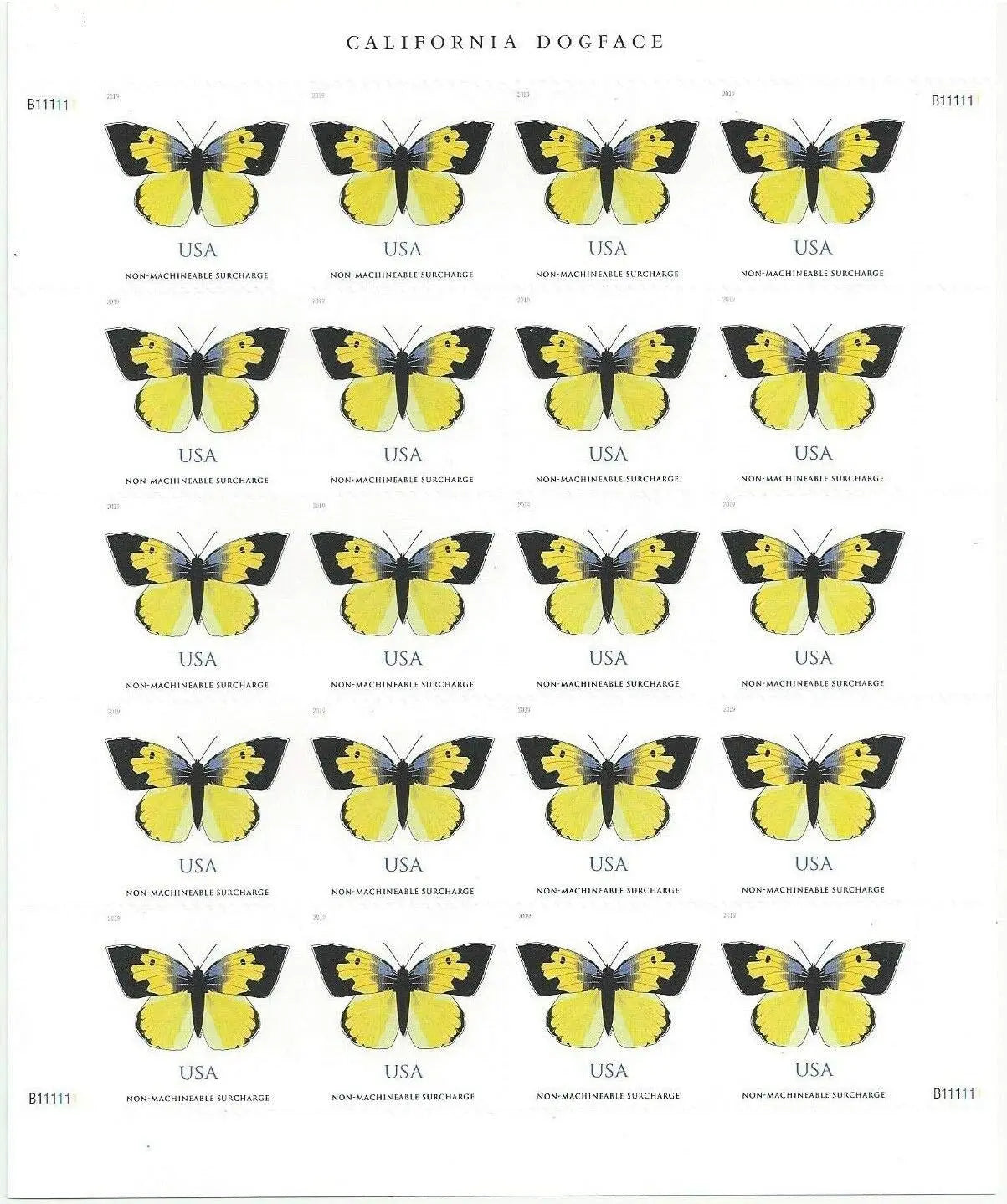 USPS California Dogface Butterfly Forever First Class Postage Stamps USPS