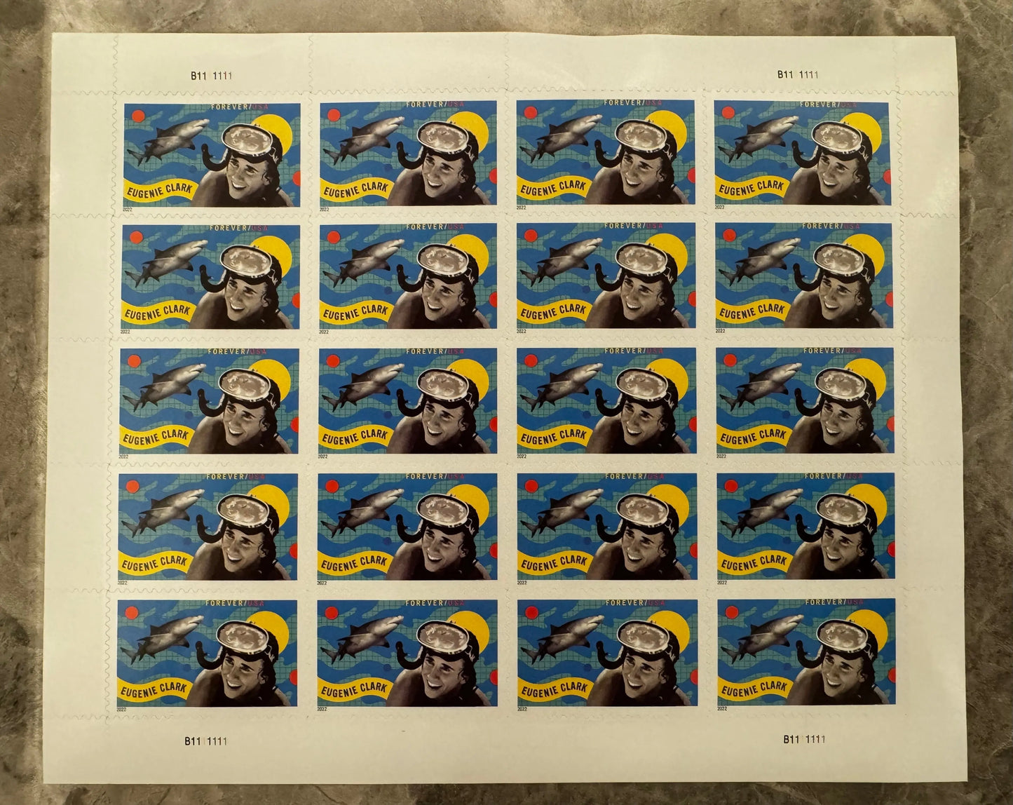 USPS Aquatic Scholar Eugenie Clark Forever First Class Postage Stamps USPS