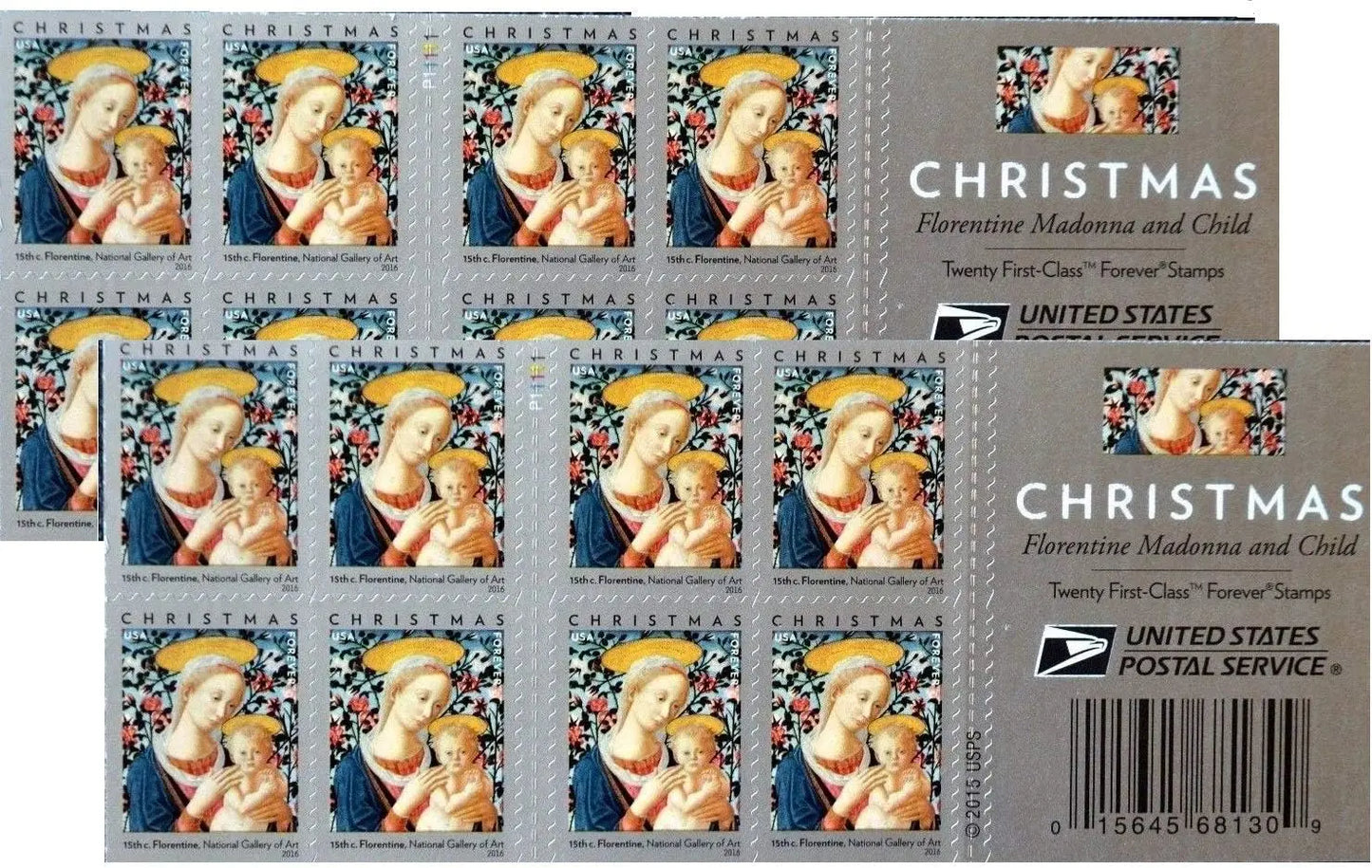 Florentine Madonna and Child Christmas Forever First Class Postage Stamps USPS