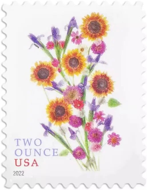 Sunflower Bouquet Two Ounce Forever First Class Postage Stamps USPS