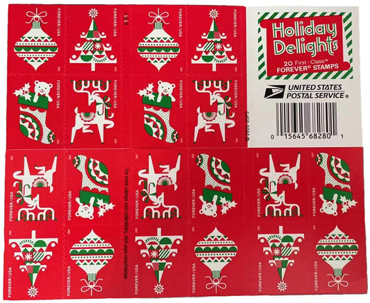 How to Use Holiday Delights Christmas Forever Stamps - Mailbox of Brooklyn