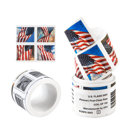 2024 US Flags Booklets Rolls Forever First Class Postage Stamps