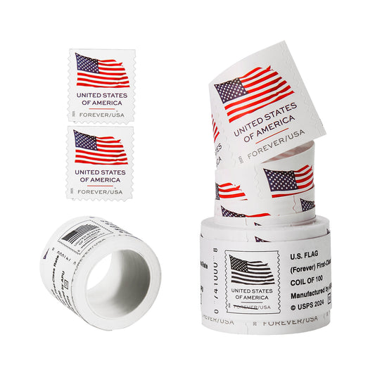 2025 US Flags Booklets / Rolls Forever First Class Postage Stamps USA Stamps Store LLC