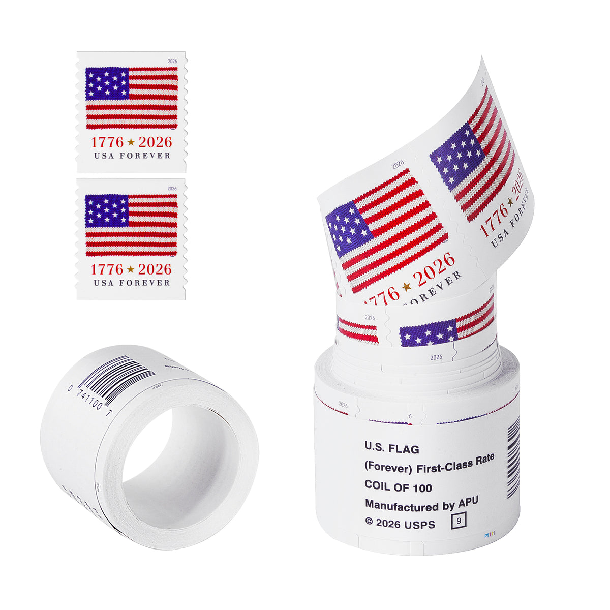 2026 US Flags Rolls / Booklets / Sheets Forever First Class Postage Stamps USPS