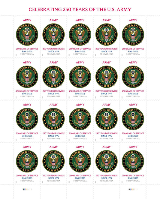 U.S. Army 250th First-Class Mail Forever Postage Stamps USA Stamps Store LLC