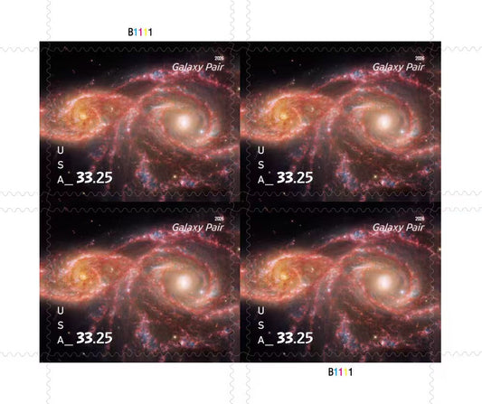 2026 Current Value Galaxy Pair Priority Mail Express Stamps USPS