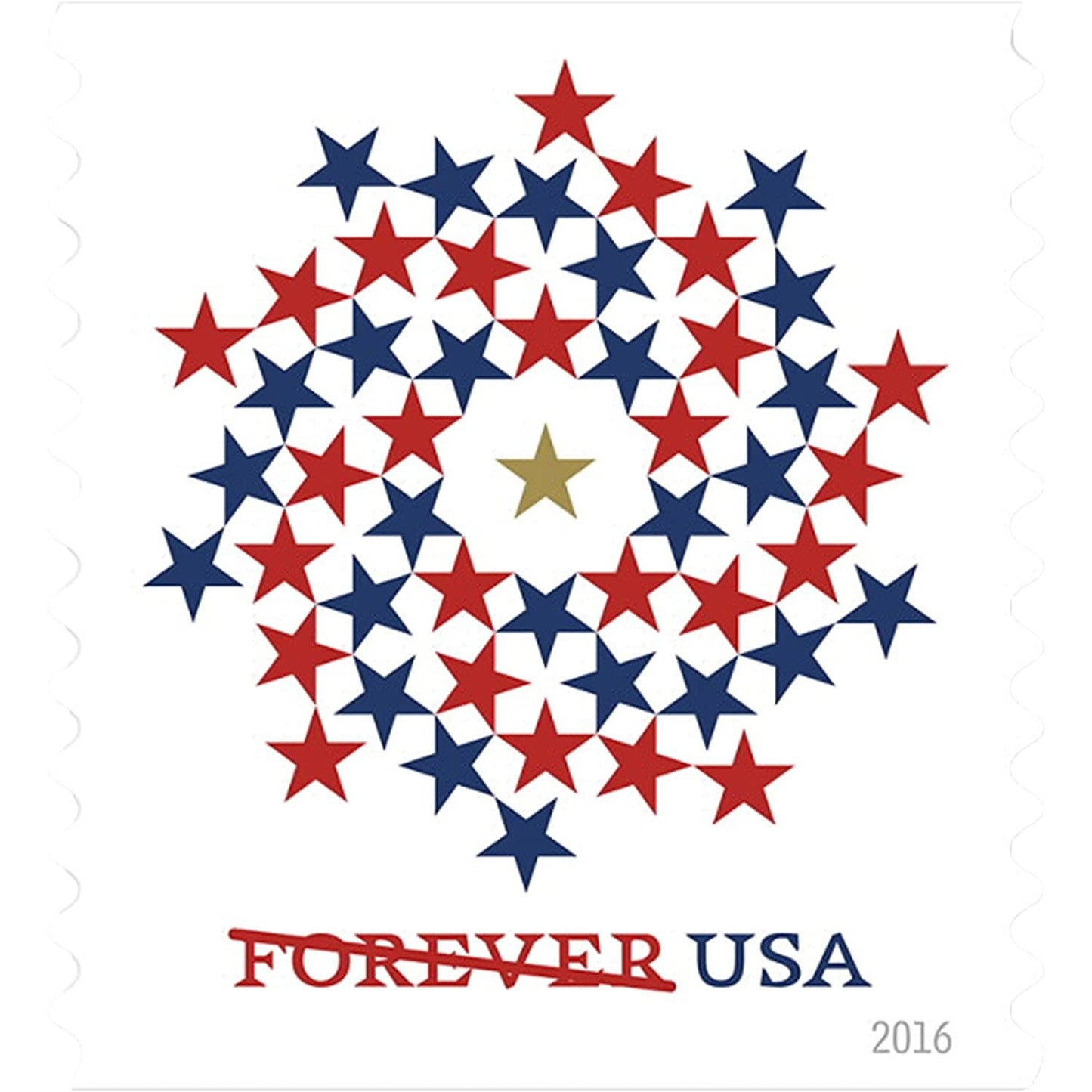 Patriotic Spiral Forever Postage Stamps