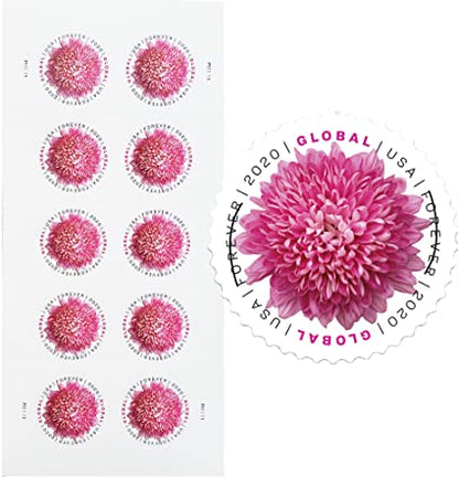 Global Chrysanthemum Global International Forever Postage Stamps