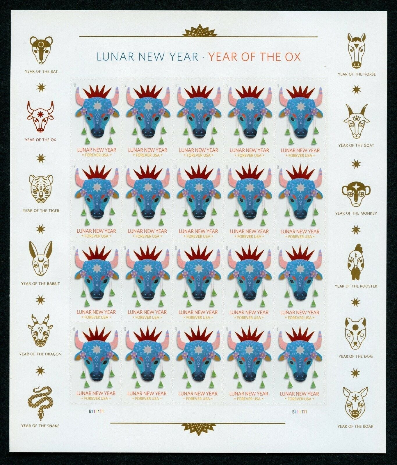 Year of the Ox Celebrates Lunar New Year Forever Postage Stamps