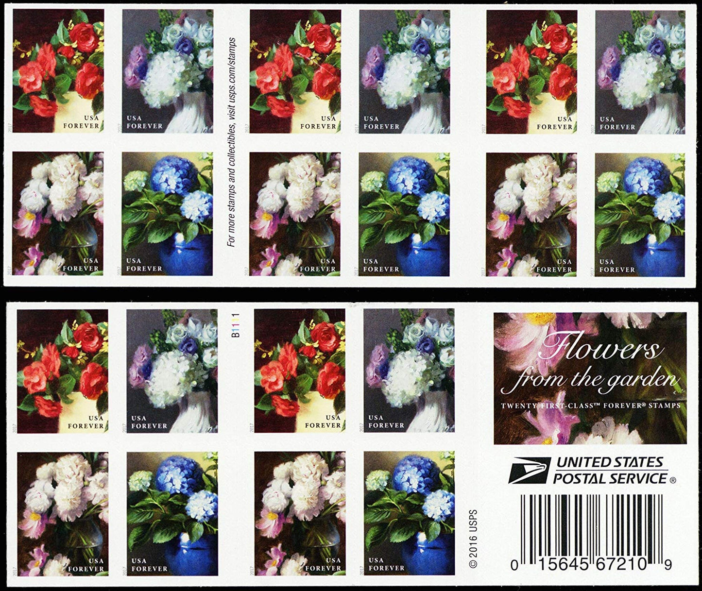 2016 Flowers From the Garden Forever First Class Postage Stamps