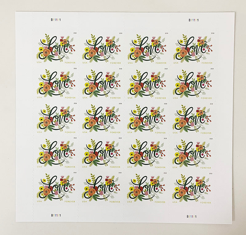 Love Flourishes Forever Postage Stamps