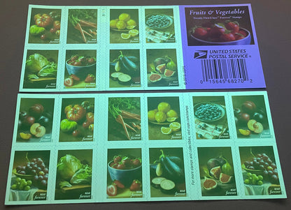 Fruit of Vegetables Forever Postage Stamps