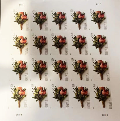 USPS Celebration Boutonniere Forever Postage Stamps