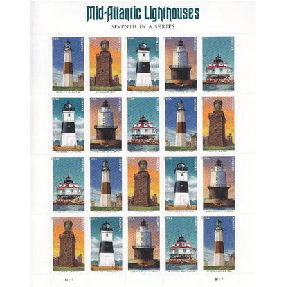 Mid Atlantic Lighthouses Forever Postage Stamps