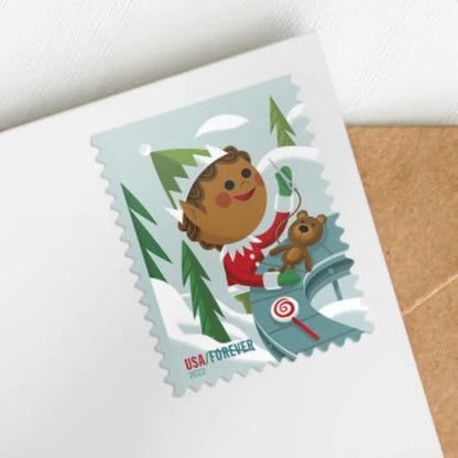 USPS Holiday Elves Forever Postage Stamps