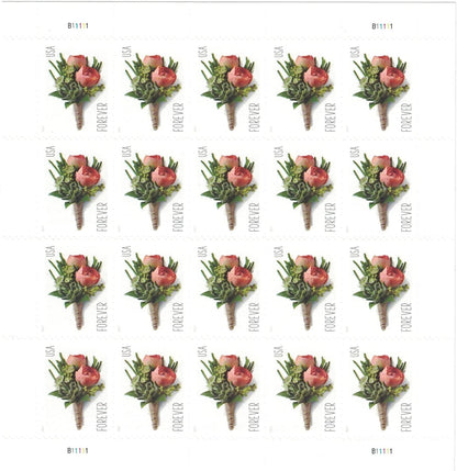 USPS Celebration Boutonniere Forever Postage Stamps