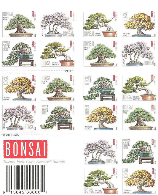 USPS Bonsai Tree Forever First Class Postage Stamps