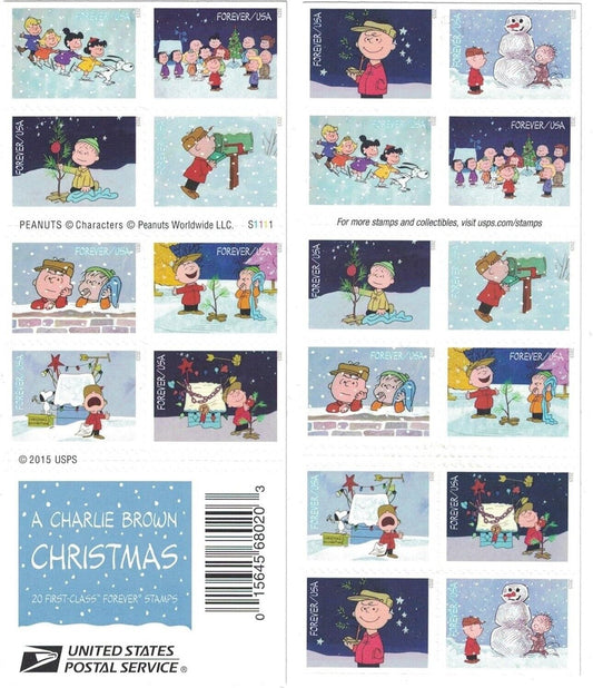 A Charlie Brown Christmas Forever First Class Postage Stamps