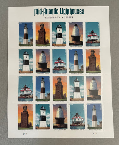 Mid Atlantic Lighthouses Forever Postage Stamps