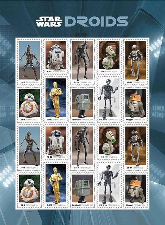 USPS Star Wars Droids Forever First Class Postage Stamps