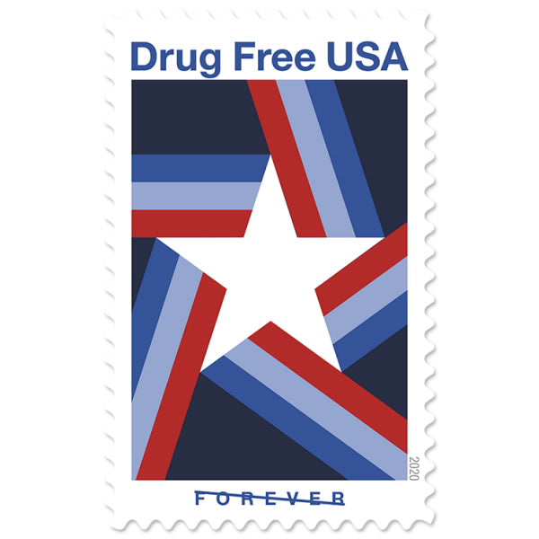 Drug Free Forever Postage Stamps