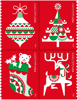 Holiday Delights Christmas Forever Postage Stamps