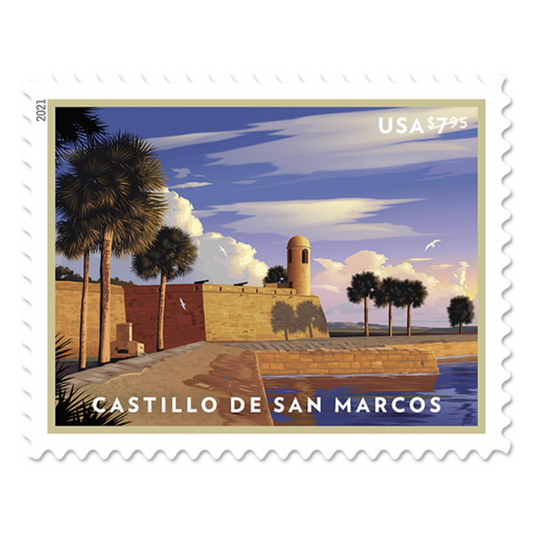 Castillo de San Marcos Priority Postage Stamps (1 Sheet = 4 Pcs)