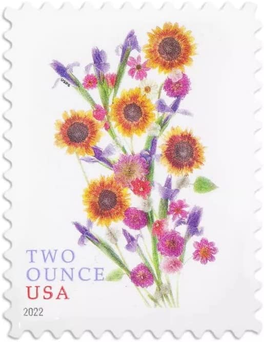 Sunflower Bouquet Two Ounce Forever First Class Postage Stamps